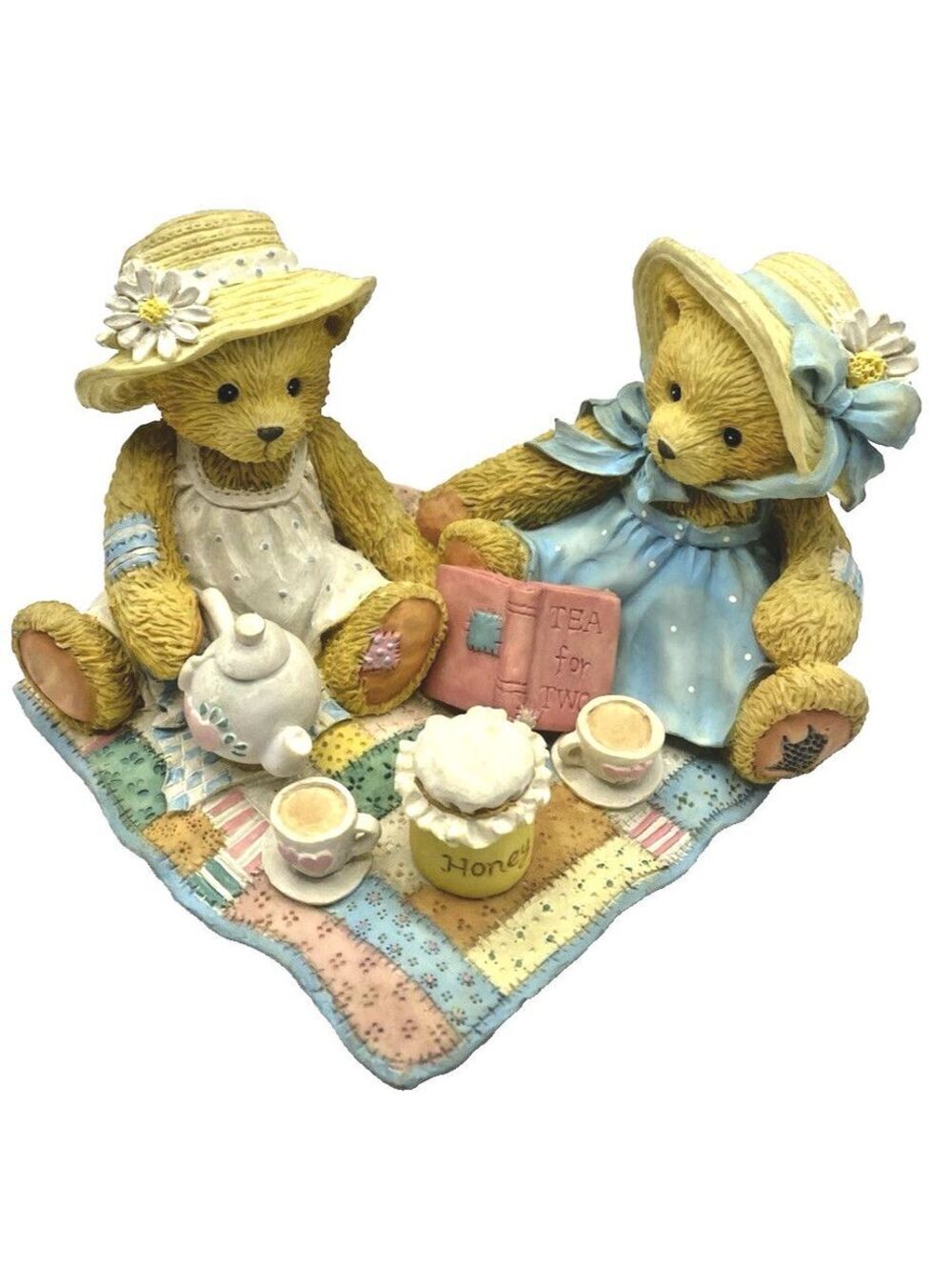 Cherished Teddies Freda & Tina Tea for Two Figurine 1992 Friendship
